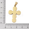 Ion Plating(IP) 304 Stainless Steel Enamel Rhinestone Pendants STAS-Q325-05H-G-3
