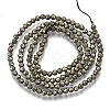 Natural Pyrite Beads Strands G-T108-34D-2