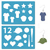 Acrylic Earring Handwork Template DIY-WH0359-069-1