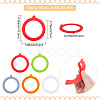 10Pcs 5 Colors Silicone Rings AJEW-GF0005-71-2