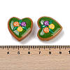 Handmade Heart Lampwork Beads Strands LAMP-P069-04B-01-4