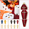 48Pcs 6 Colors Alloy Enamel Pendant ENAM-GA0001-03-4