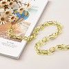 Handmade Opaque Spray Painted Acrylic & CCB Plastic Chain AJEW-JB01010-04-2