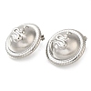 304 Stainless Steel Flat Round with Snake Stud Earrings EJEW-I312-07P-2