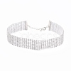 7 Row Crystal Rhinestone Choker Necklace NJEW-F289-01B-P-1