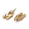 Brass Micro Pave Clear Cubic Zirconia Pendants ZIRC-Z011-35M-2