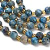 Electroplated Natural Druzy Geode Crystal Beads Strands G-F833-P01-8mm-05-4