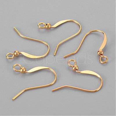 Brass French Earring Hooks X-KK-Q369-G-1