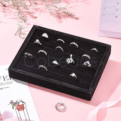 Wooden Cuboid Jewelry Rings Displays RDIS-L001-02A-1