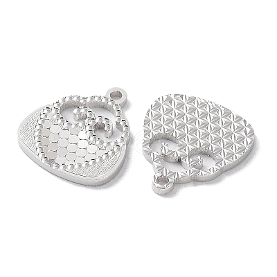 Rhodium Plated 925 Sterling Silver Charms STER-C003-15P-1