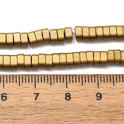 2-Hole Electroplated Synthetic Non-magnetic Hematite Beads Strands G-L613-A01-01A-1