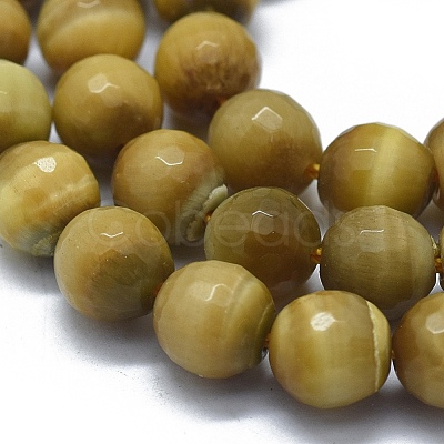 Natural Gold Tiger Eye Beads Strands G-D0013-70B-1