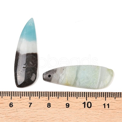 Natural Flower Amazonite Pendants G-K381-26-1