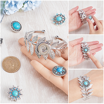 DIY Interchangeable Flower Bangle Making Kit DIY-SC0023-23-1