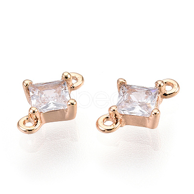 Long-Lasting Plated Brass Cubic Zirconia Links X-KK-K204-105G-NF-1