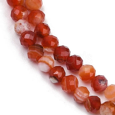 Natural Banded Agate Beads Strands G-P553-G09-03-1