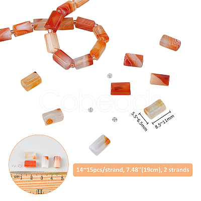 2 Strands Natural Orange Botswana Agate Beads Strands G-FH0002-39-1