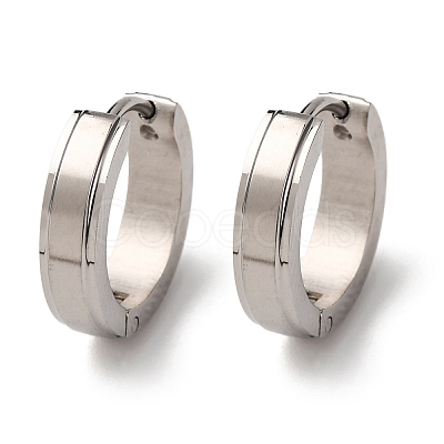 304 Stainless Steel Hoop Earrings EJEW-D331-19A-P-1