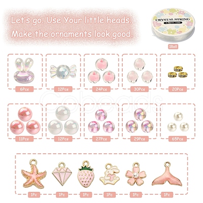 DIY Cute Stretch Bracelet Making Kit DIY-YW0005-77B-1