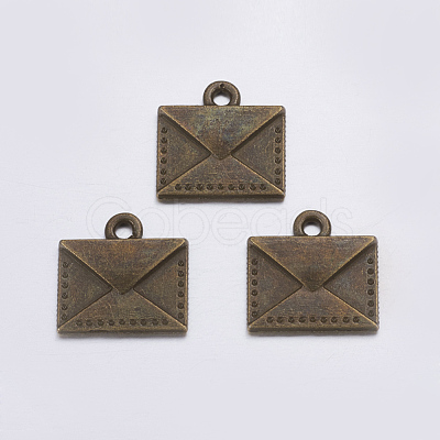 Tibetan Style Alloy Mail Charms EA10712Y-AB-1