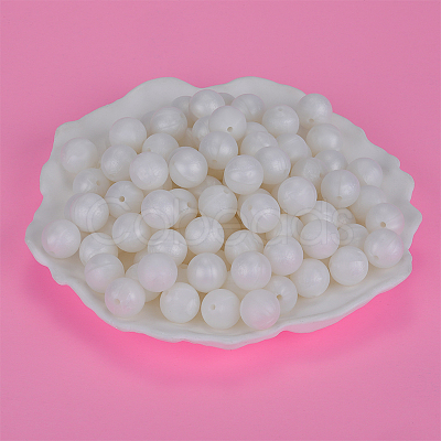 Round Silicone Focal Beads SI-JX0046A-41-1