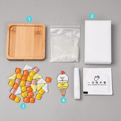 DIY Mosaic Coaster Making Kit TH-CBAB785-01G-1