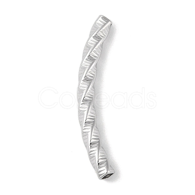 304 Stainless Steel Curved Tube Beads STAS-M071-03F-P-1