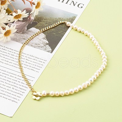 Brass Enamel Curb Chain Necklaces NJEW-JN03482-02-1