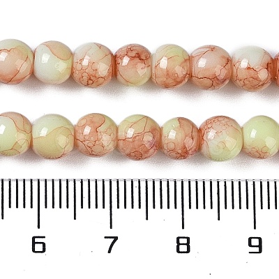 Baking Paint Glass Bead Strands GLAA-H031-01A-02-1