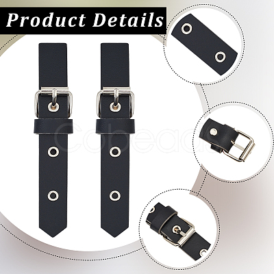 6 Pairs PU Leather Sew-On Toggle Buckles DIY-GF0012-87B-1