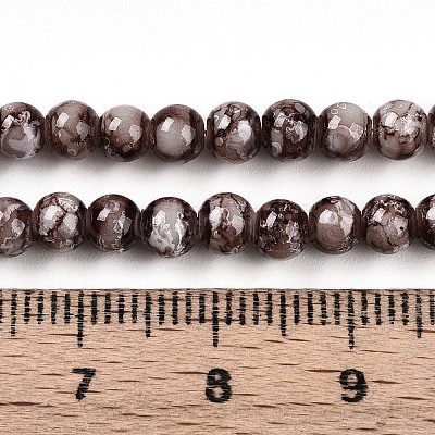 Baking Paint Glass Beads Strands DGLA-N003-4mm-A05-1