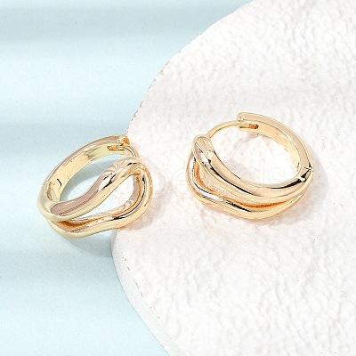 Brass Hoop Earrings for Women KK-CBA341B-12G-1