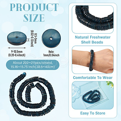 1 Strand Natural Freshwater Shell Beads Strands SHEL-TA0001-35E-1