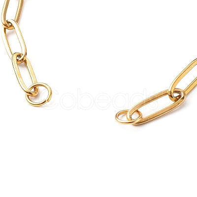 304 Stainless Steel Paperclip Chains Bracelet Making X-AJEW-JB01038-01-1