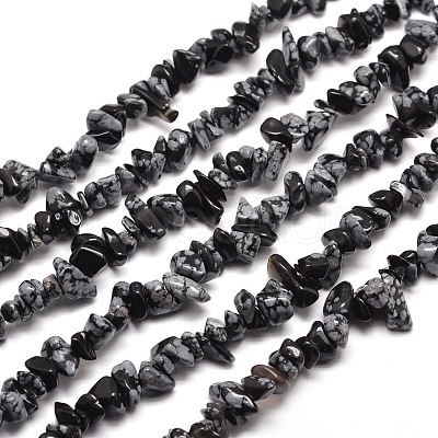 Snowflake Obsidian Chip Bead Strands G-M205-23-1