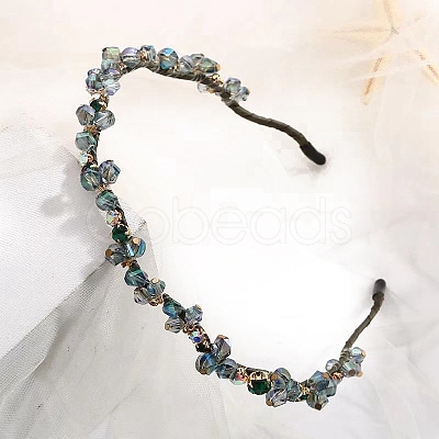 Shiny Elegant Glass Hair Bands PW-WG75179-10-1