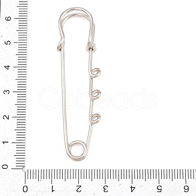 Iron Safety Pins Brooch Findings IFIN-Z005-02P-02-1