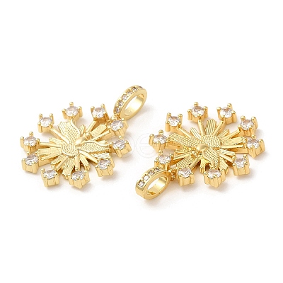 Brass Micro Pave Cubic Zirconia Pendants KK-M246-14G-1
