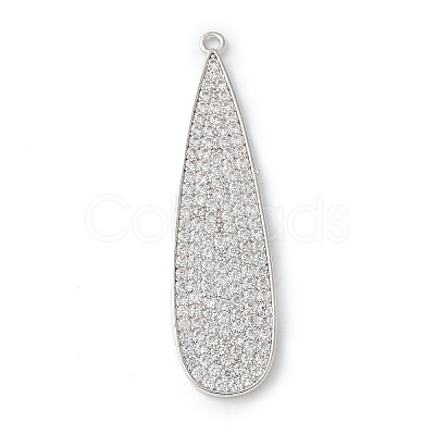 Brass Micro Pave Cubic Zirconia Pendants KK-P290-59P-1