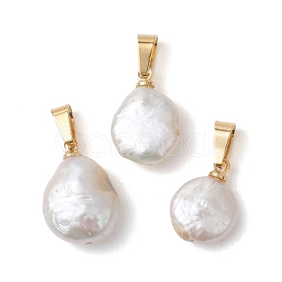 Natural Keshi Pearl Pendants PALLOY-JF04999-1