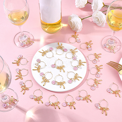 26Pcs Alloy Enamel Wine Glass Charms AJEW-FG00017-1