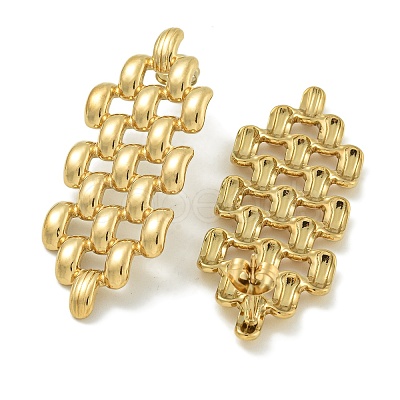Ion Plating(IP) 304 Stainless Steel Stud Earrings EJEW-G400-12G-1