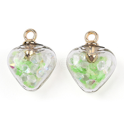 Glow in the Dark Luminous Glass Pendants GLAA-YWC0001-01E-1