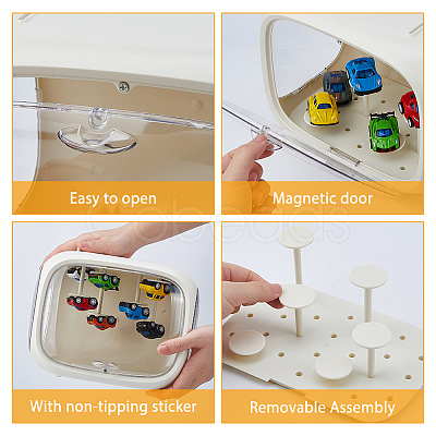 Rectangle Plastic Minifigures Display Cases ODIS-WH0079-010A-1