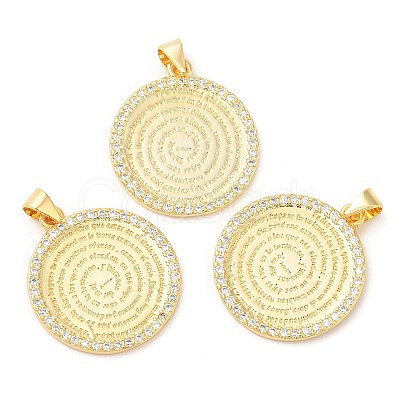 Brass with Cubic Zirconia Pendants LS-KK-K332-16A-G-1