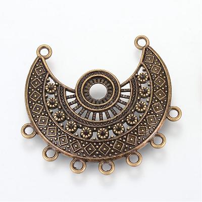 Tibetan Style Alloy Link Rhinestone & Tray Settings TIBE-S302-27AB-LF-1