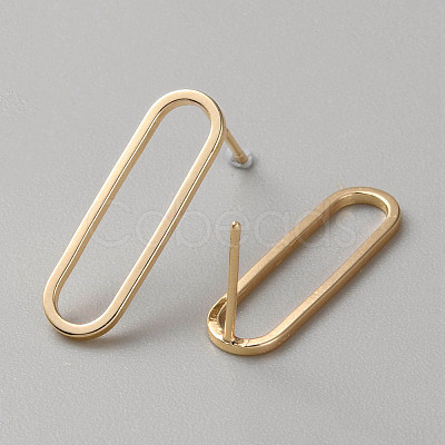 Rack Plating Brass Stud Earring Findings KK-WH0064-26A-G-1