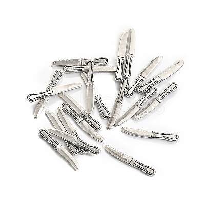 100Pcs Alloy Silverware Miniature Ornaments PW-WGF7D5F-08-1