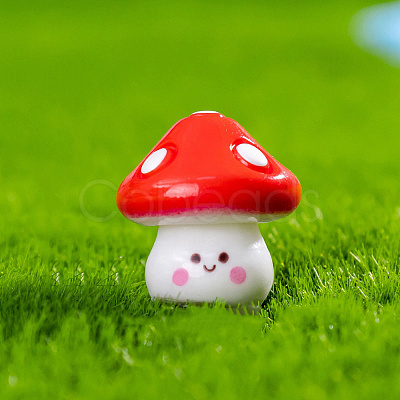 Resin Mushroom Miniature Ornaments PW-WGFA242-05-1
