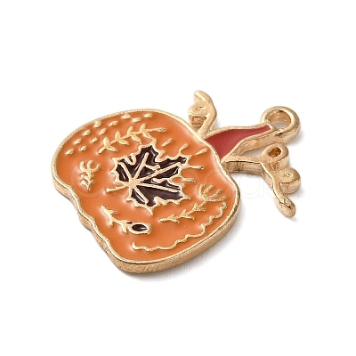 Thanksgiving Day Golden Tone Alloy Enamel Pendants ENAM-M002-02I-G-1